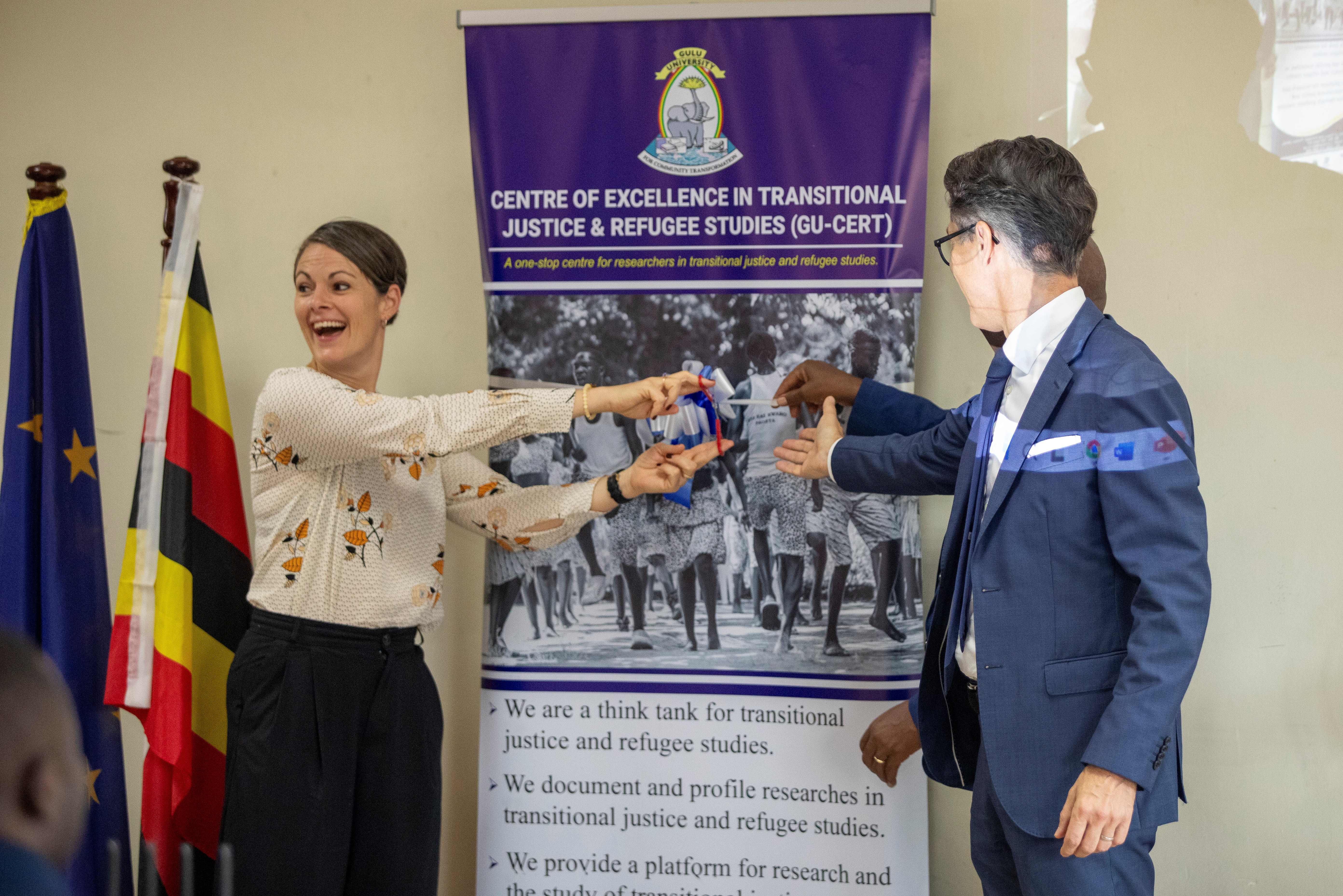 EU Delegation Launches TJ Centre at Gulu University on BSU Visit